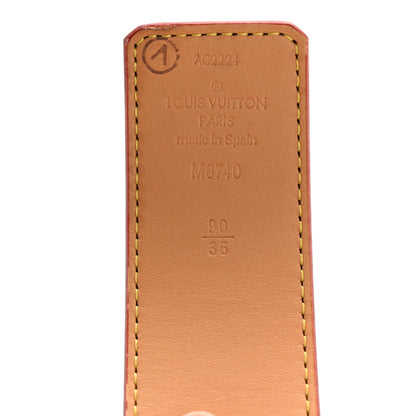 Louis Vuitton Calfskin Brushed Monogram 40mm LV Initiales 90 36 Belt 5 of 8