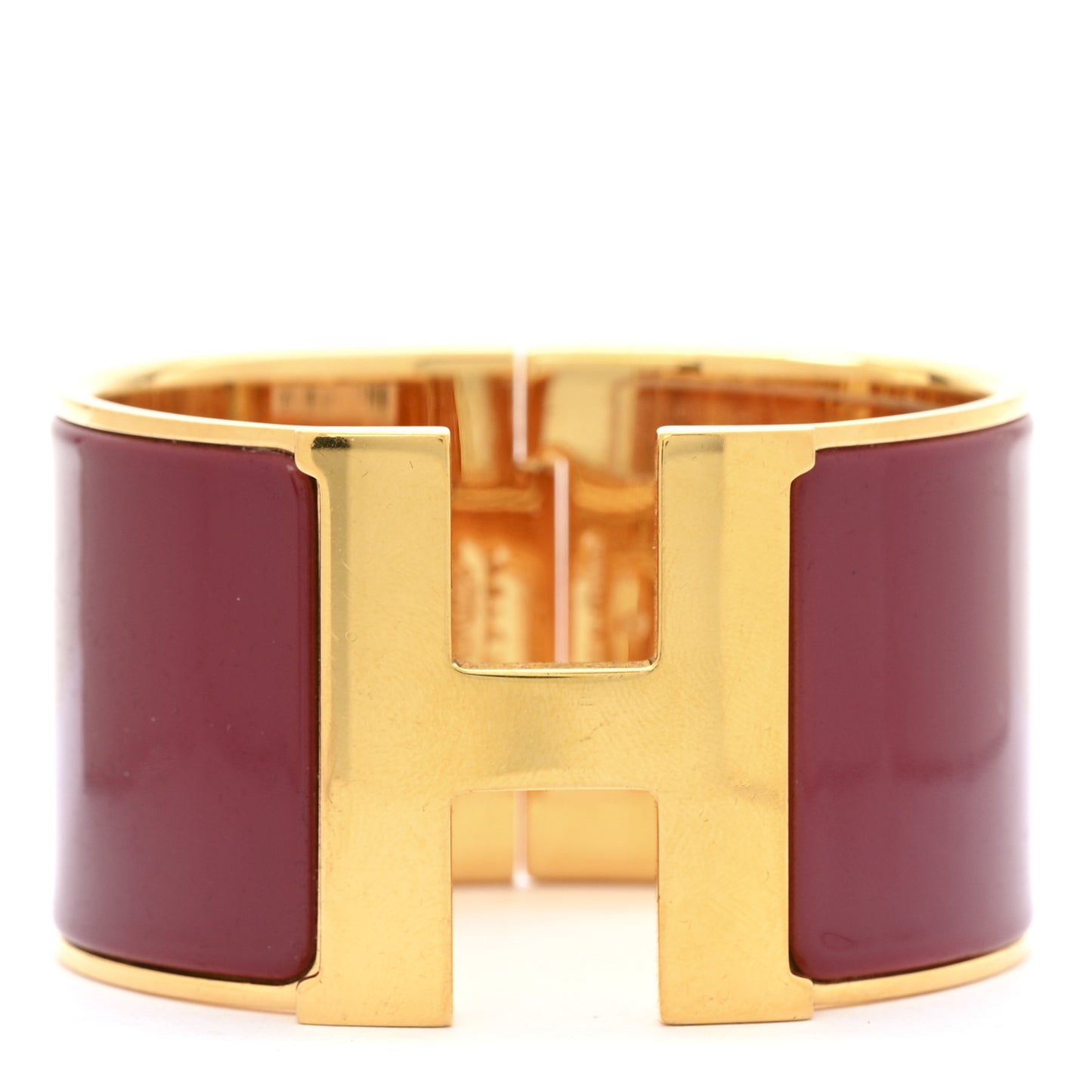 Enamel Extra Wide Clic Clac H Bracelet PM Rouge De Chine