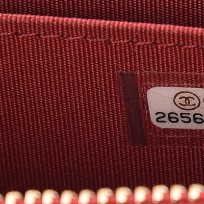 Chanel Sheepskin Quilted Mademoiselle Vintage Zip Coin Purse Red 9 of 10