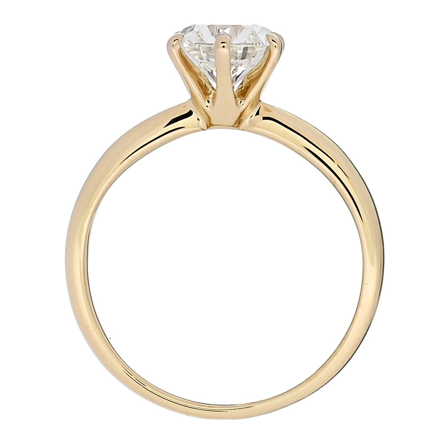 18K Yellow Gold Diamond 1.24ct Solitaire Engagement Ring 53 6.25