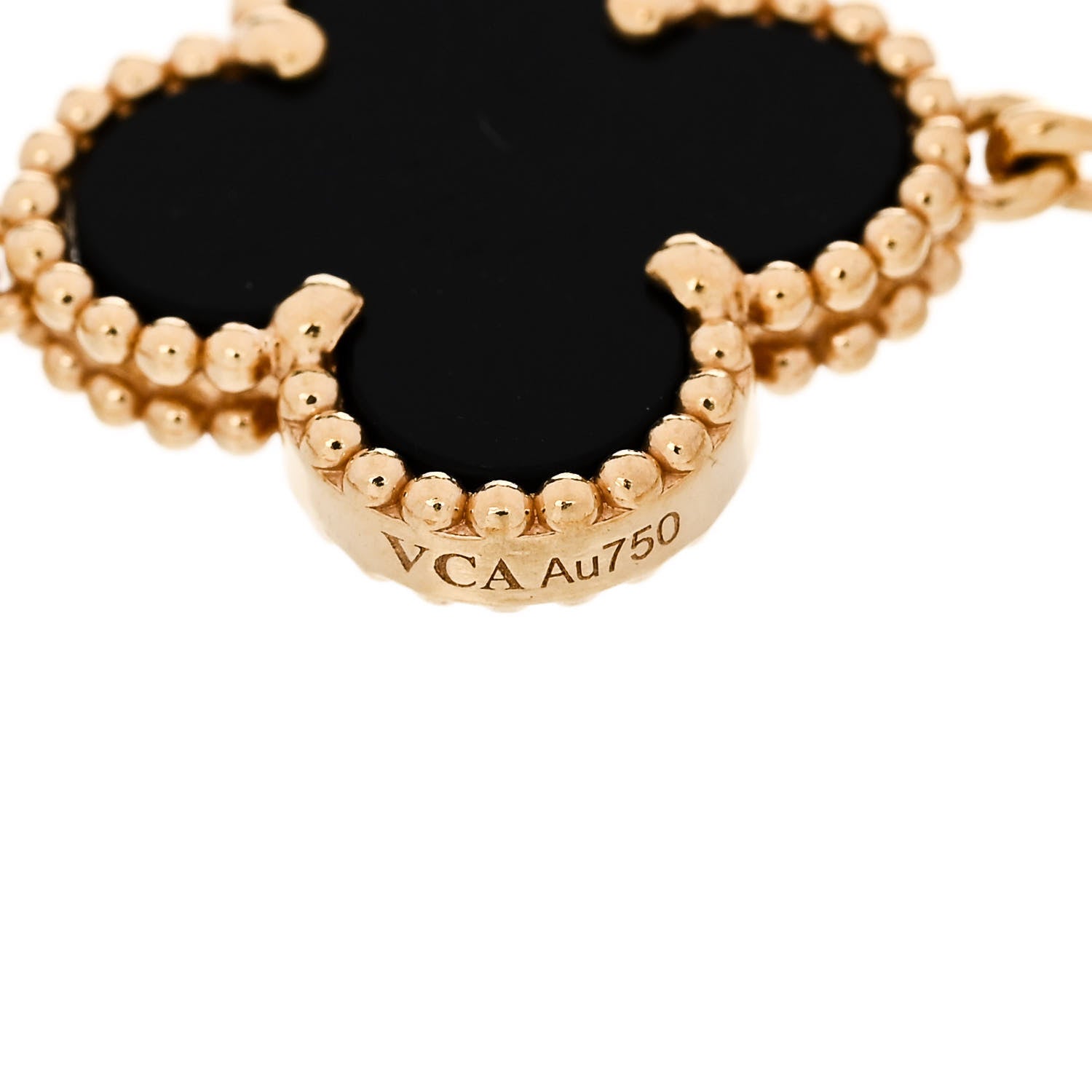 Van Cleef & Arpels VAN CLEEF & ARPELS 18K Yellow Gold Black Onyx 5 Motifs Vintage Alhambra Bracelet 3 of 5