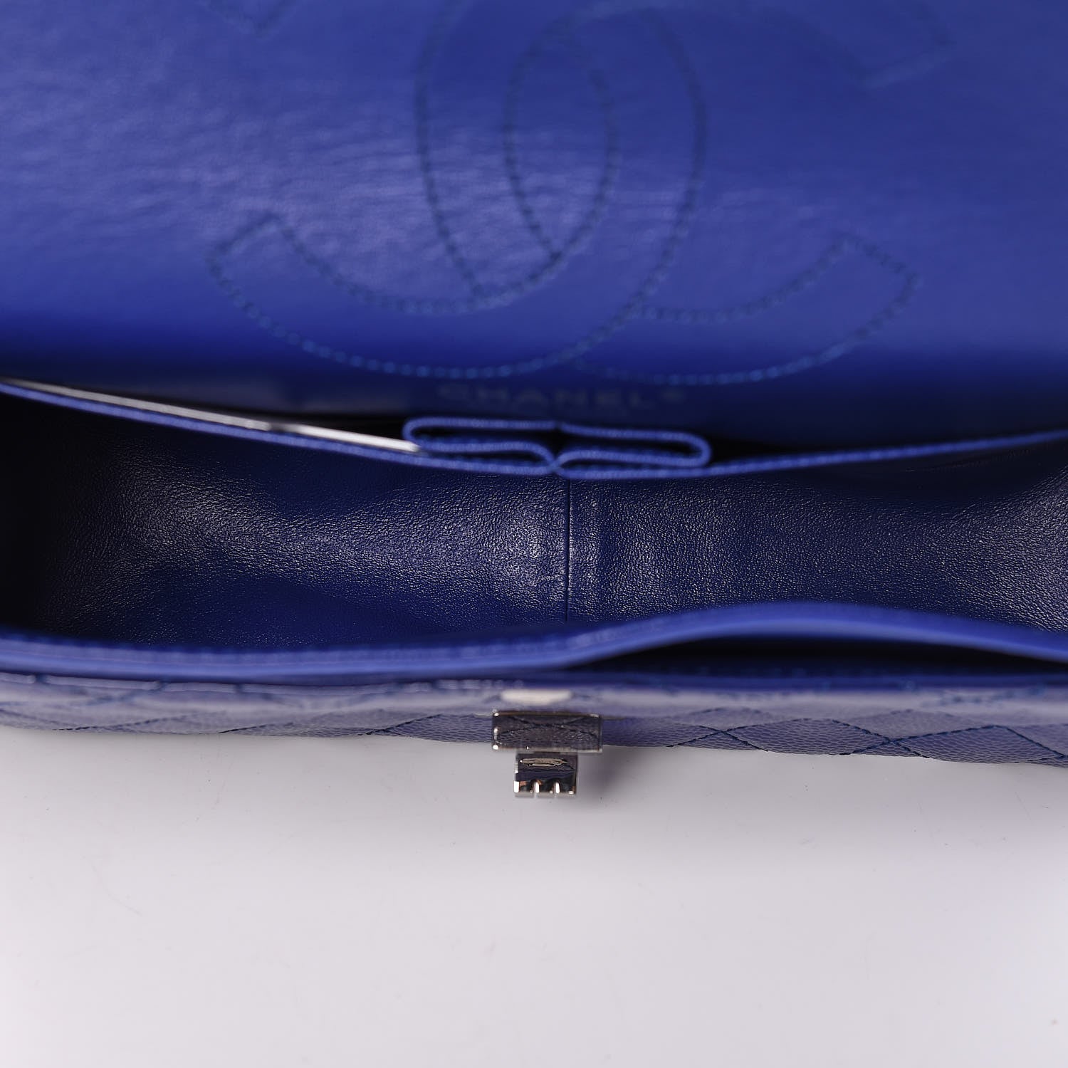 Chanel Patent Caviar Quilted 2.55 Reissue 226 Flap Blue 5 of 10