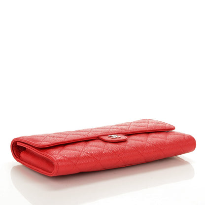 Chanel Caviar Quilted Travel Wallet Red 4 of 8