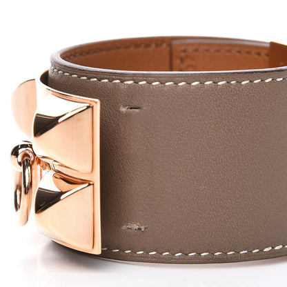 Hermes Swift Collier De Chien CDC Bracelet T2 Etoupe 4 of 8