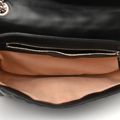 Gucci Calfskin Matelasse Aria Medium GG Marmont Shoulder Bag Black 5 of 12