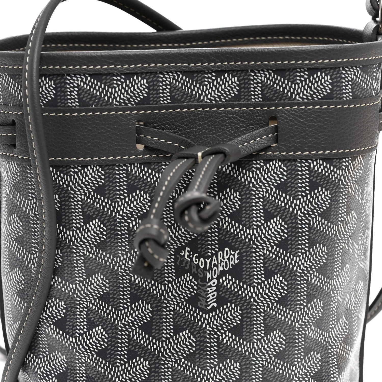Goyard Goyardine Petit Flot Mini Bucket Bag Grey 8 of 10