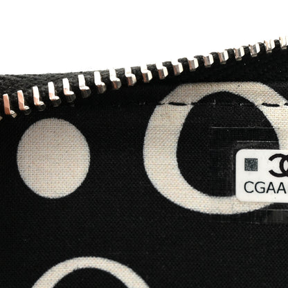 Chanel Caviar Quilted CC Logo Zip Around Card Holder Black 7 of 8