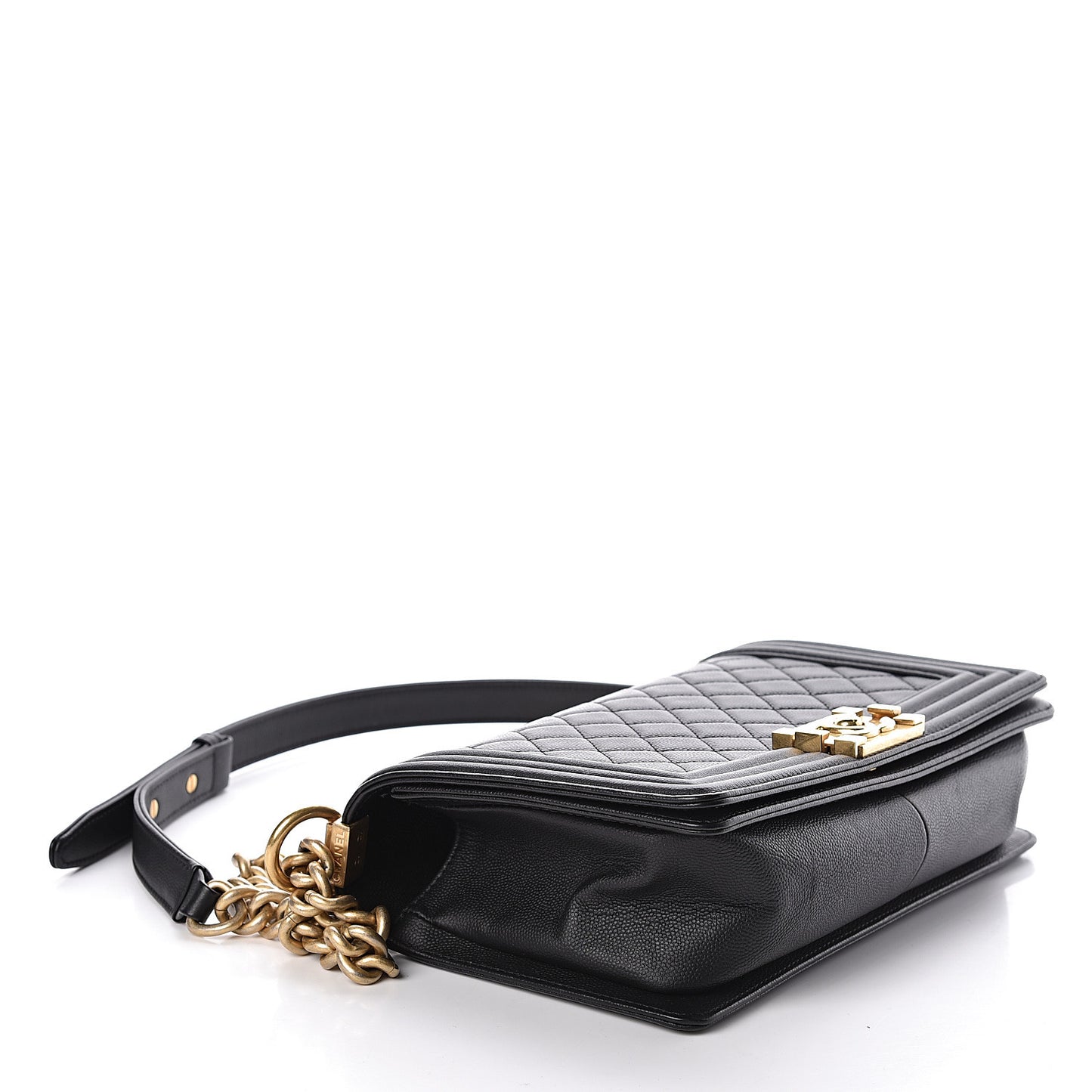 Caviar Quilted Medium Boy Flap Black