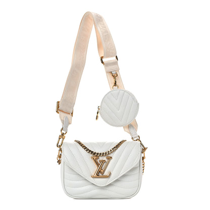 Louis Vuitton Calfskin New Wave Multi Pochette Snow 1 of 15