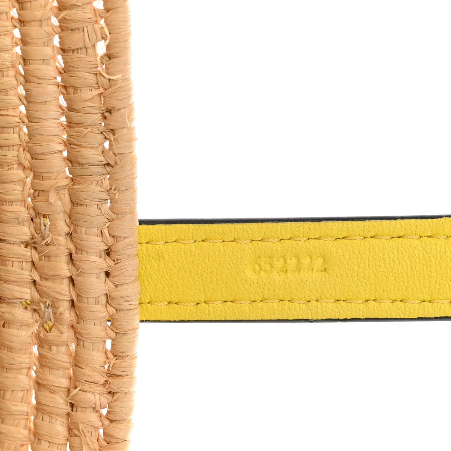 Raffia Square Mini Anagram Basket Tote Bag Natural Yellow