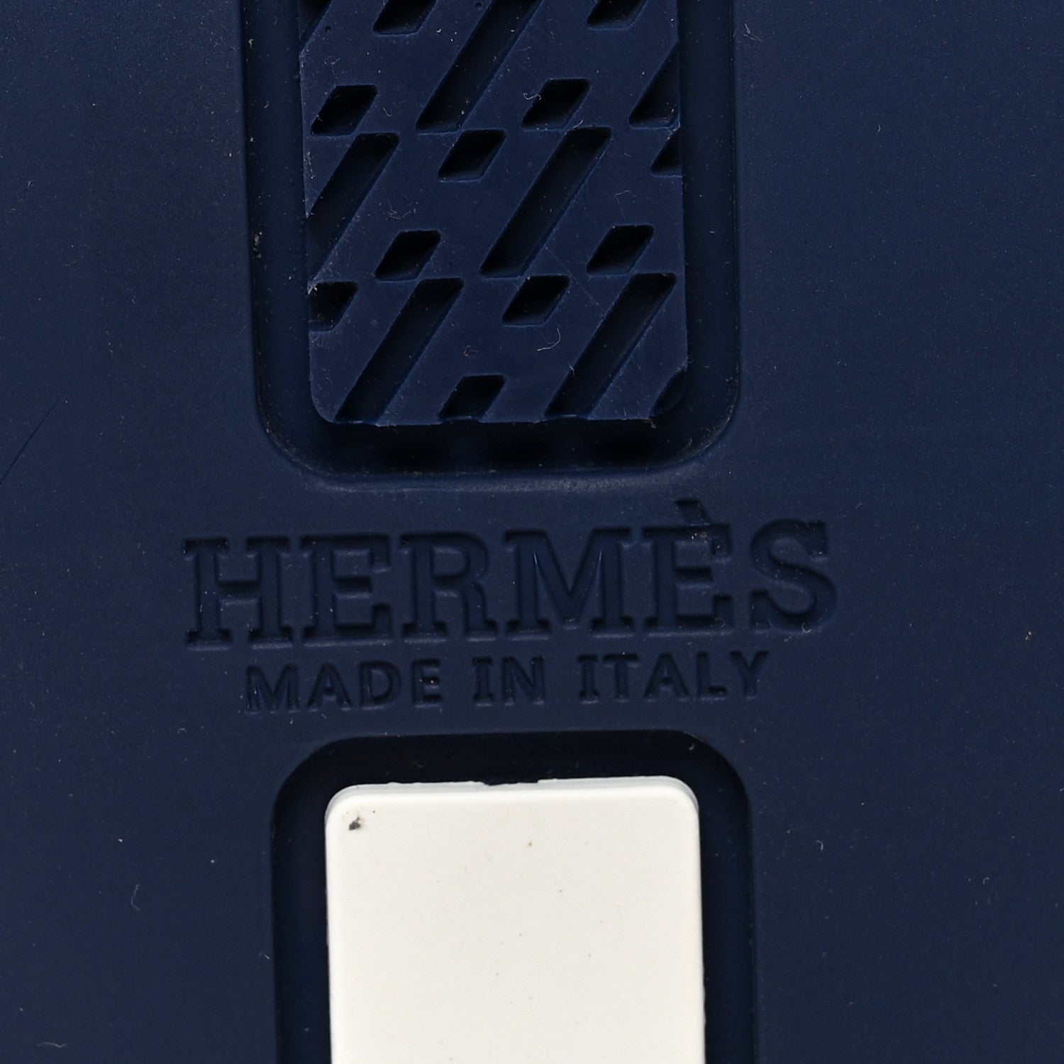Hermes Epsom Calfskin Mens Trail Sneakers 42 Indigo White 6 of 9