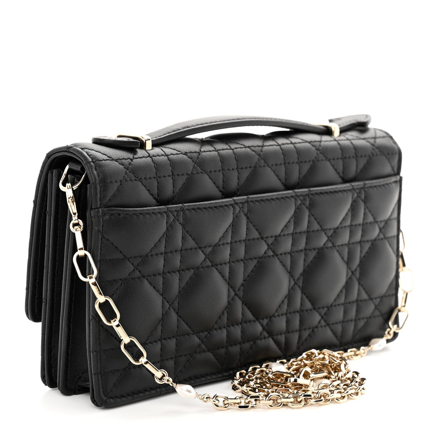 Christian Dior Lambskin Cannage Mini My Dior Bag Black 3 of 9