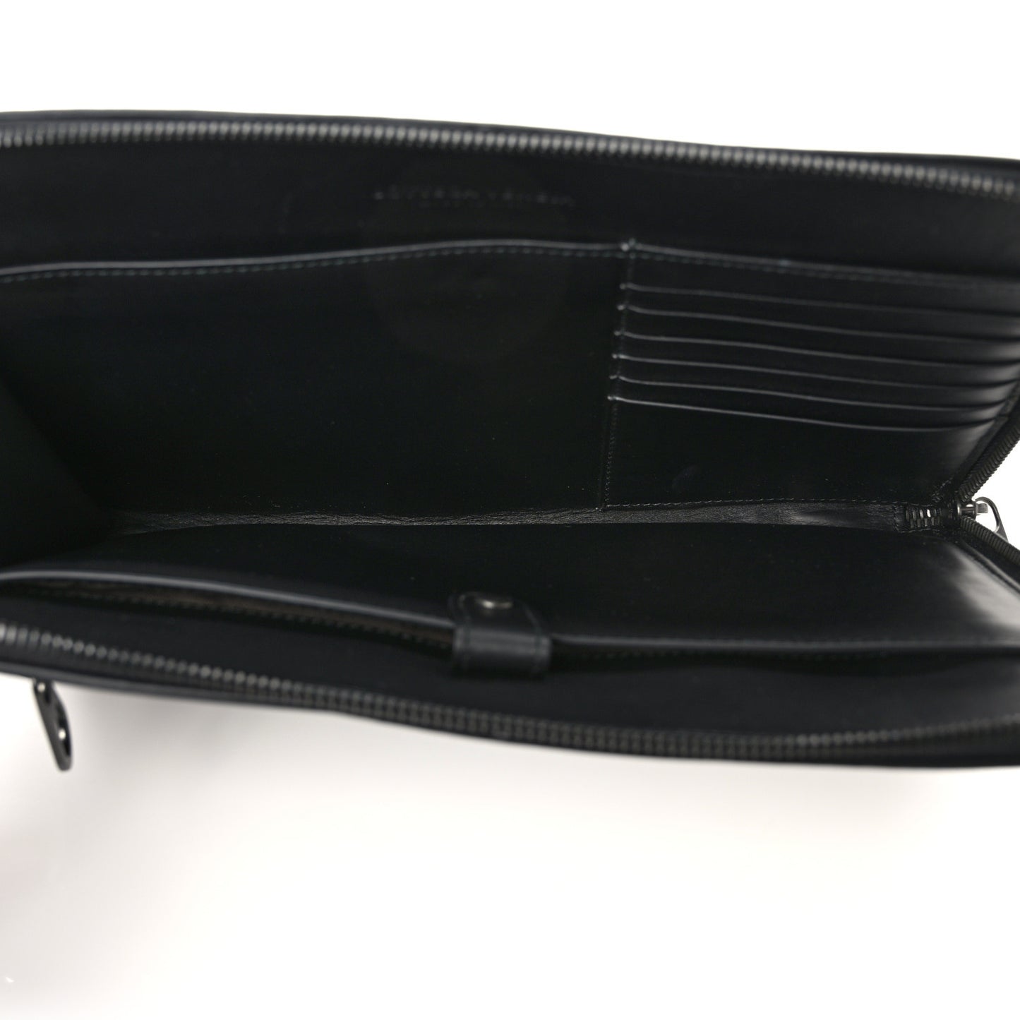 Nappa Intrecciato Portfolio Pouch Black Blue