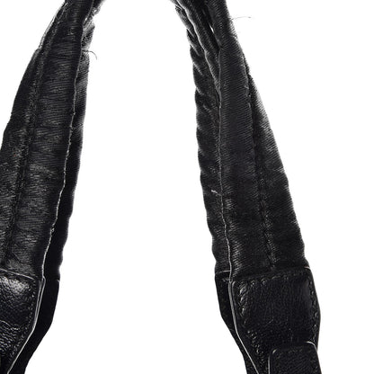 Chanel Coated Canvas Quilted Small Paris Biarritz Tote Black 11 of 15