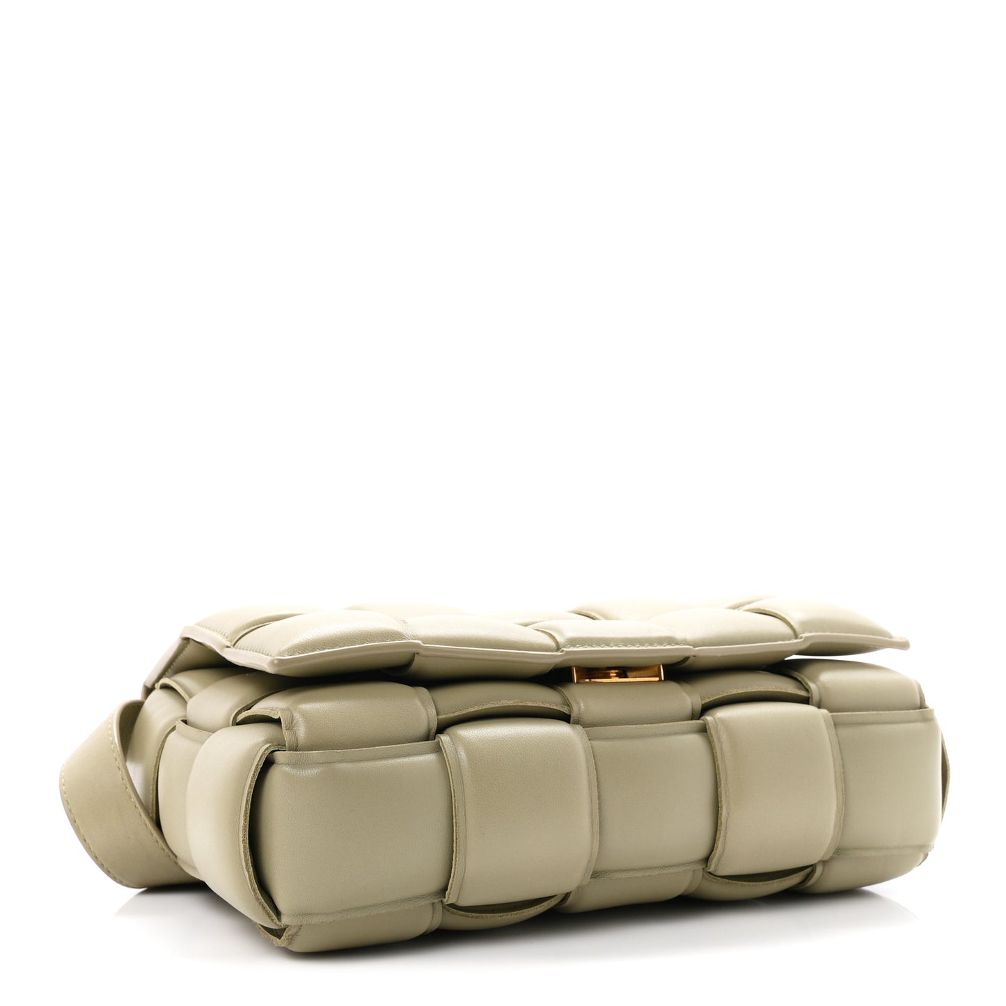 Nappa Maxi Intrecciato Padded Cassette Crossbody Bag Travertine