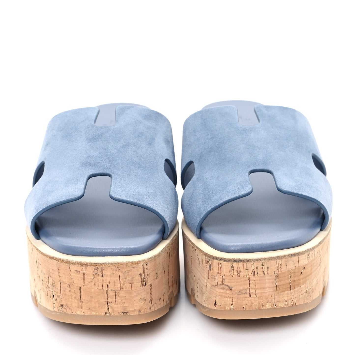 Suede Goatskin Cork Eze 30 Sandals  40 Bleu Grignon