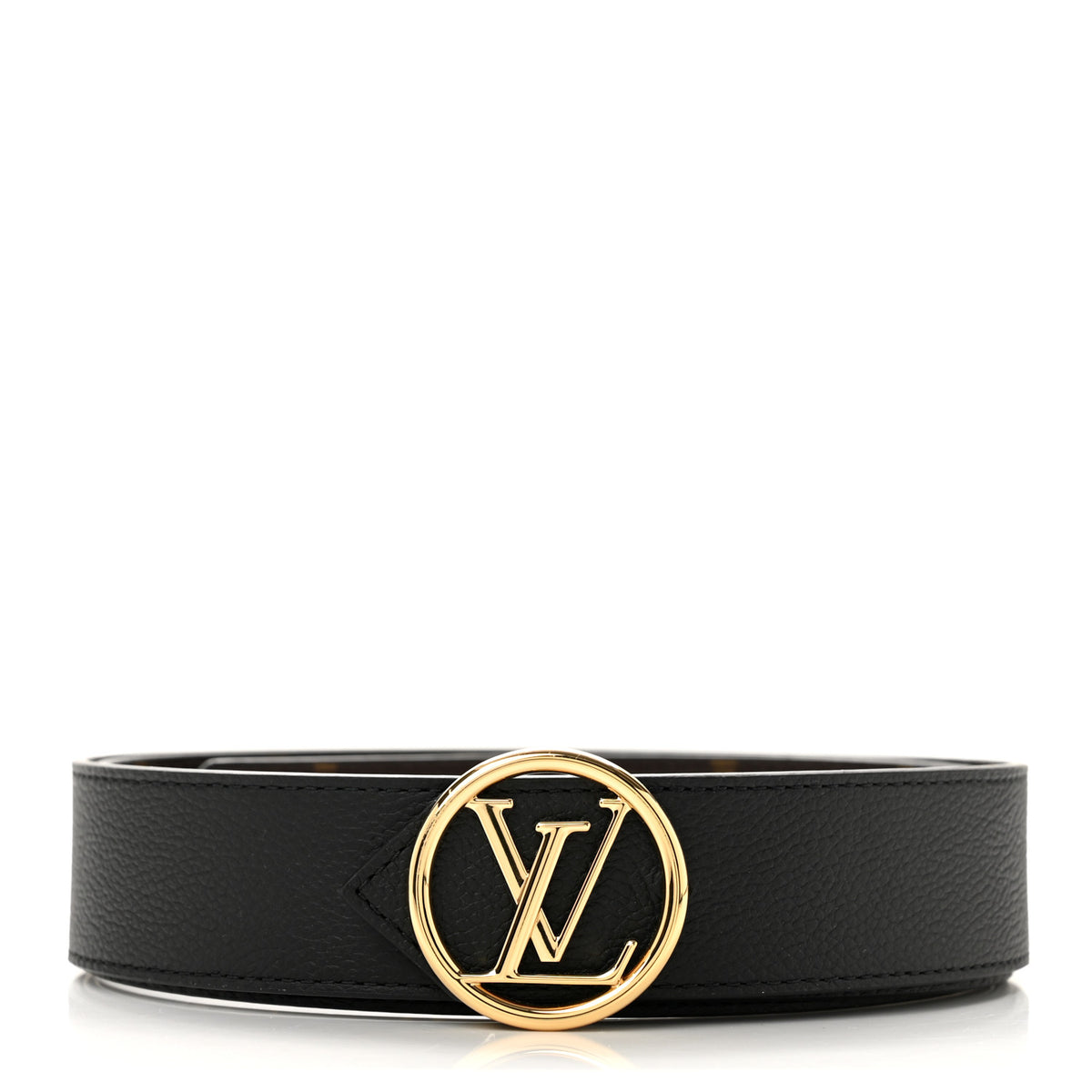 Louis Vuitton Monogram Calfskin 35mm LV Circle Reversible Belt 110 44 Black 3 of 8