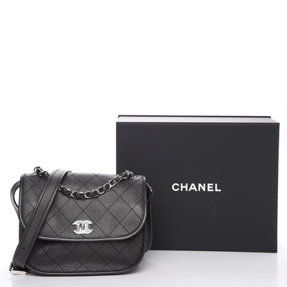 Chanel Calfskin Quilted Jungle Stroll Messenger Bag Black 8 of 8