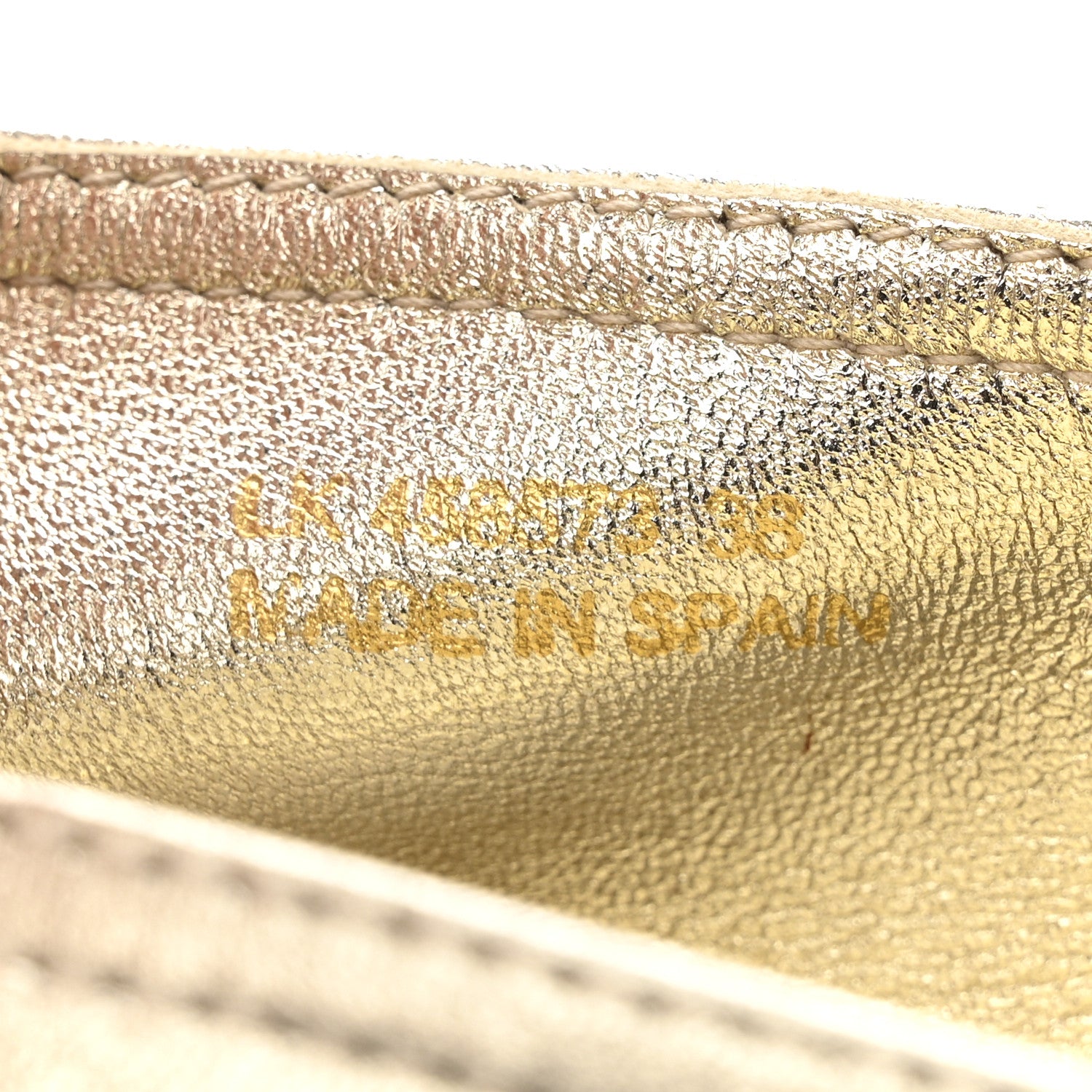 Saint Laurent Metallic Lambskin Monogram Espadrilles 38 Platino 9 of 13