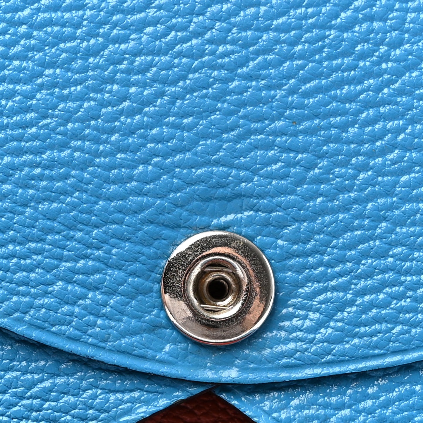 Chevre Mysore Verso Calvi Card Case Bleu Frida Cuivre