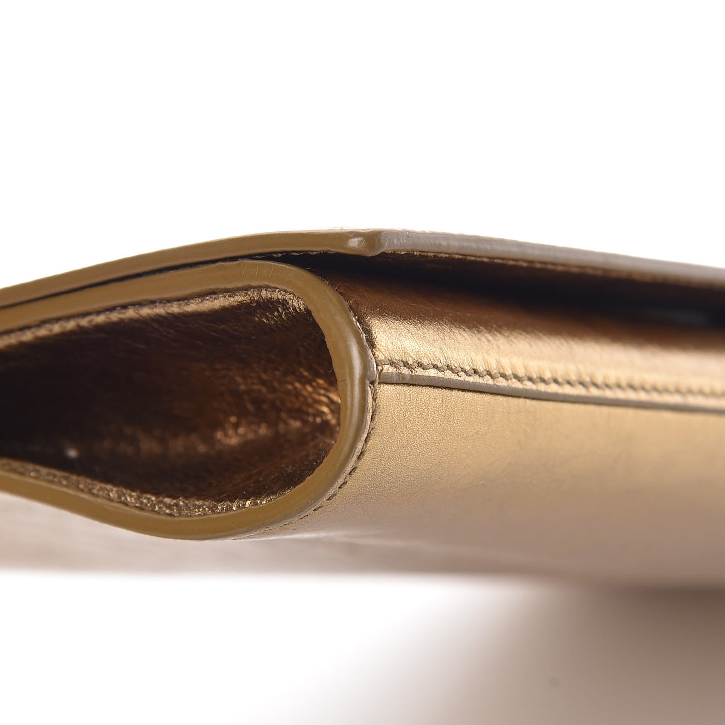 Metallic Calfskin Monogram Large Belle De Jour Clutch Gold