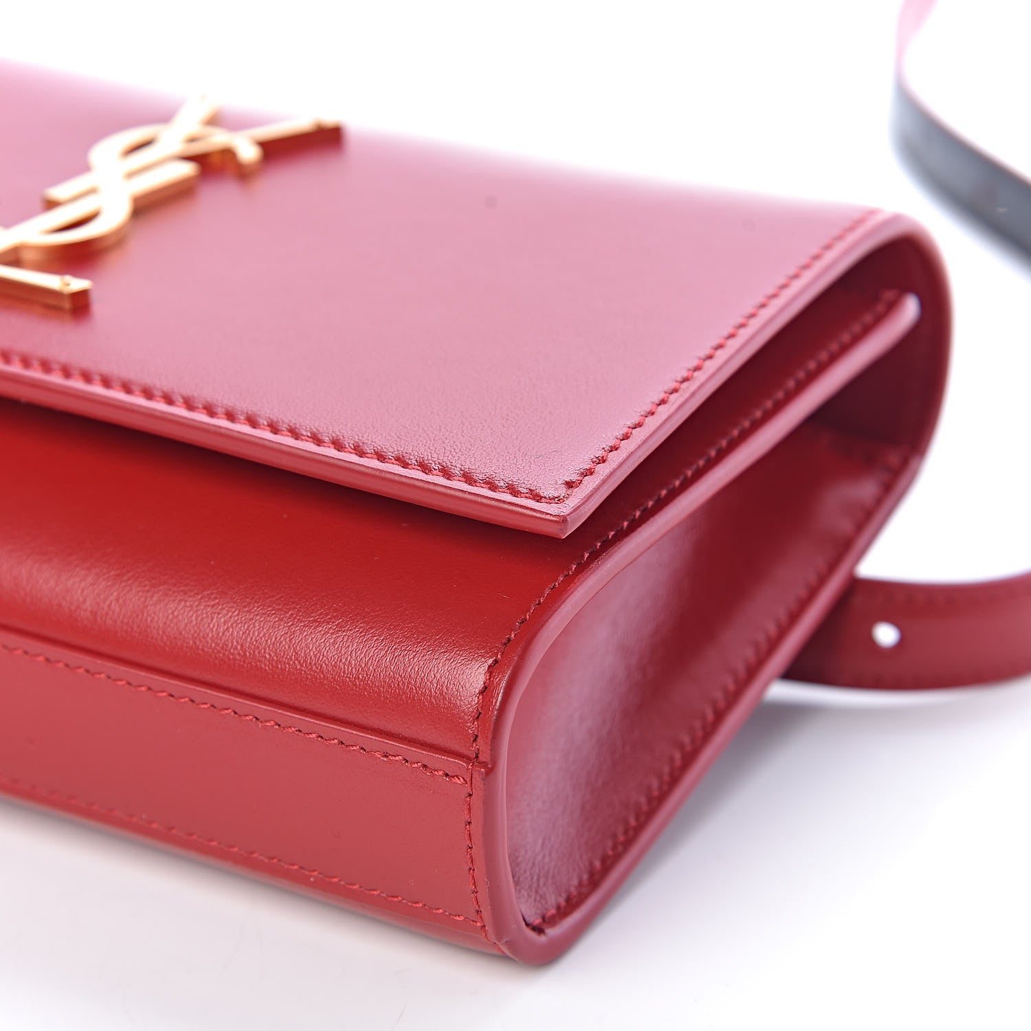 Saint Laurent Smooth Calfskin Monogram Kate Belt Bag Red 9 of 9