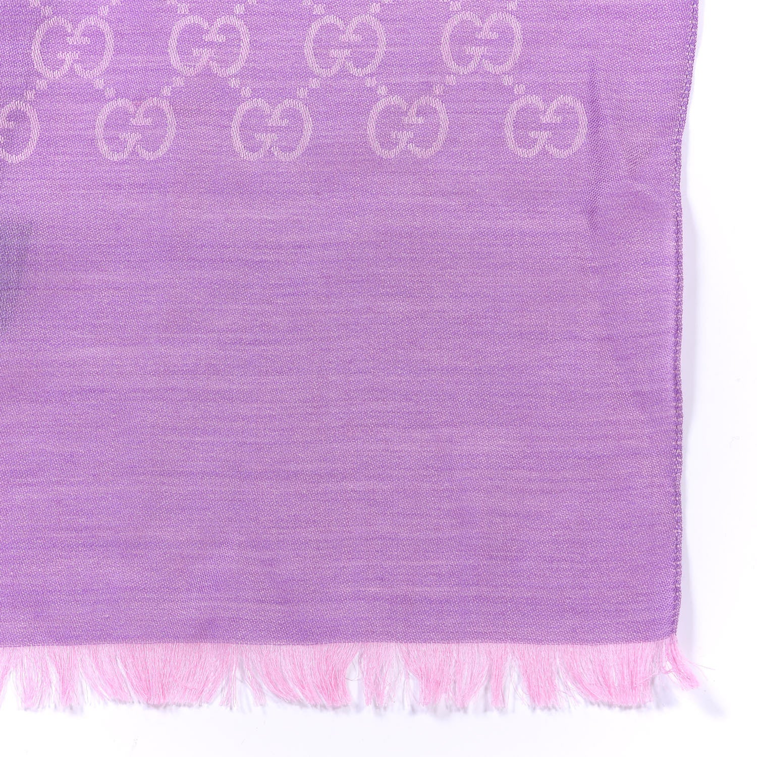 Gucci Wool Silk GG Monogram GGNat Plus Scarf Light Purple 3 of 4
