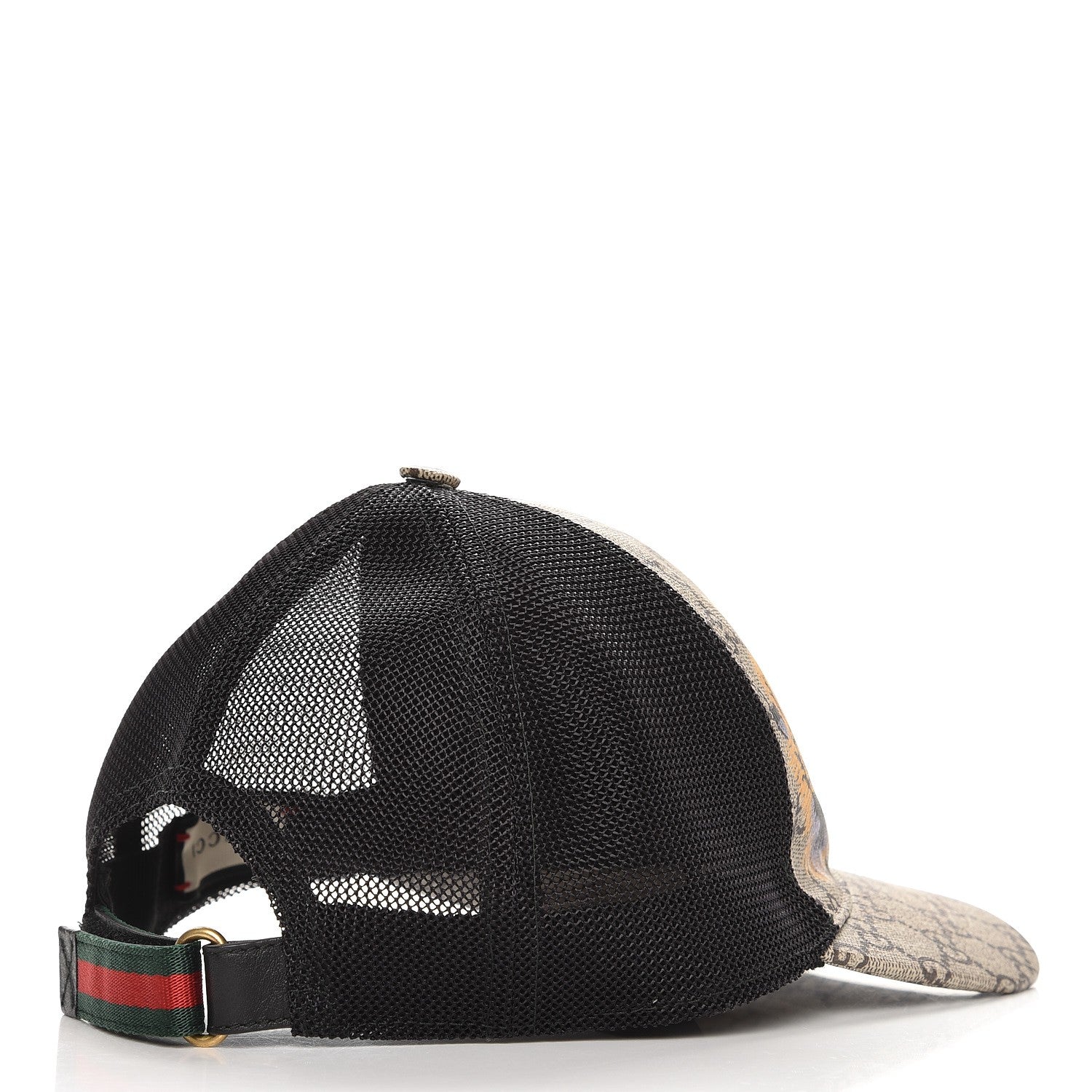 Gucci GG Supreme Monogram Tiger Print Baseball Hat 59 Beige 3 of 7