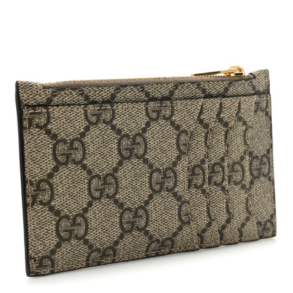 Gucci X BALENCIAGA GG Supreme Monogram Zip Card Case Beige Ebony 3 of 9