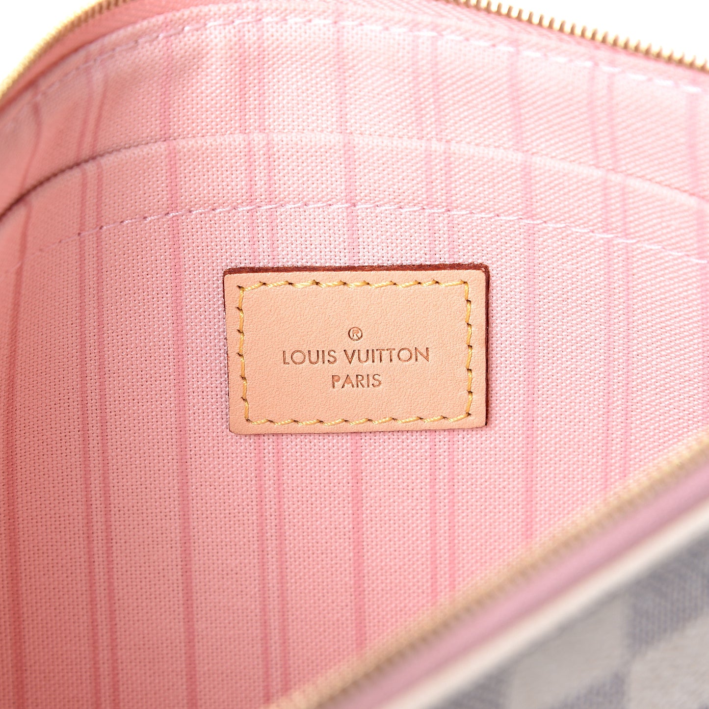 Damier Azur Neverfull MM GM Pochette Rose Ballerine