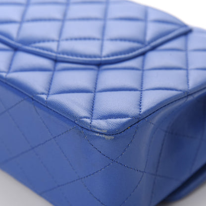 Chanel Lambskin Quilted Medium Double Flap Blue 12 of 16