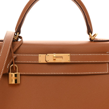 Hermes Epsom Kelly Sellier 28 Gold 8 of 14