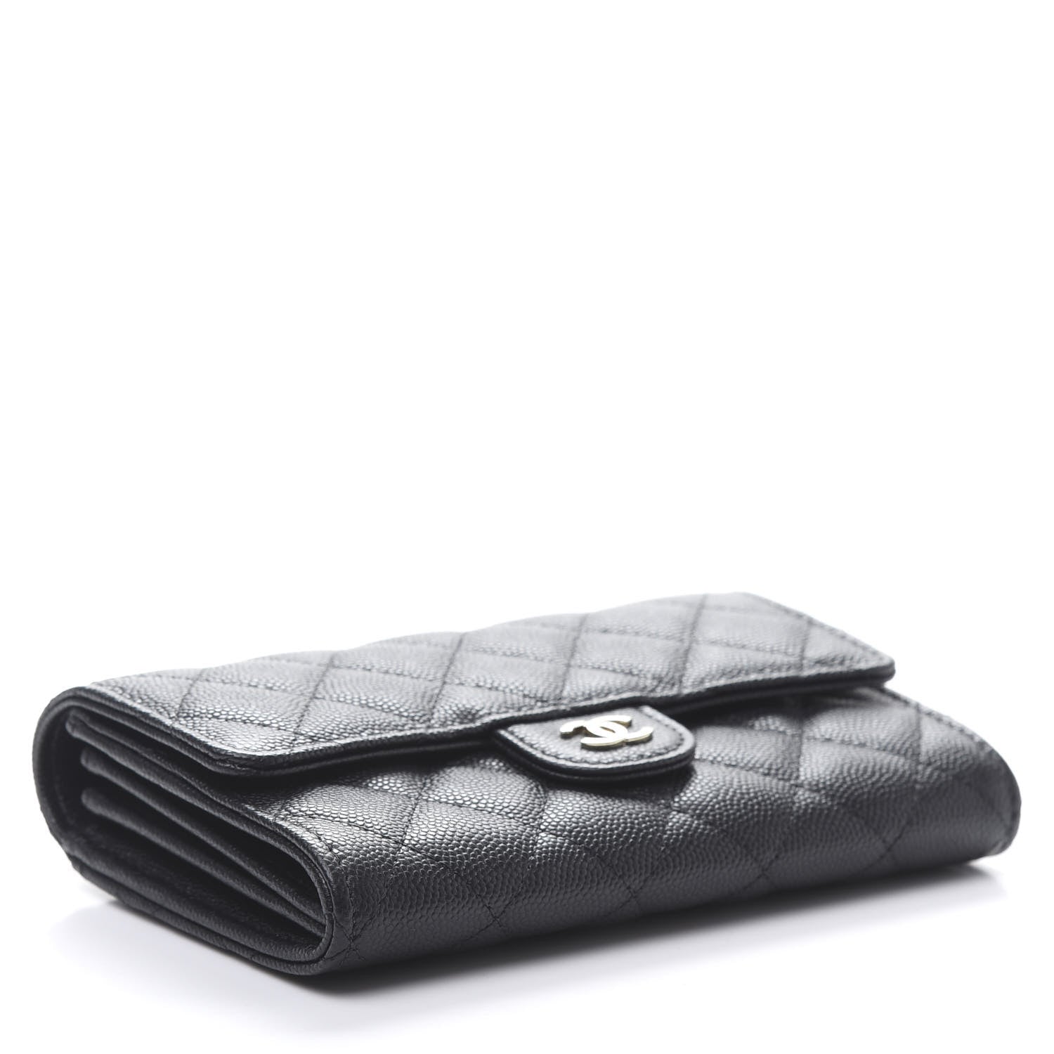 Chanel Caviar Quilted Medium Flap Wallet Black 4 of 9