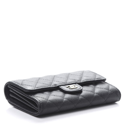 Chanel Caviar Quilted Medium Flap Wallet Black 4 of 9