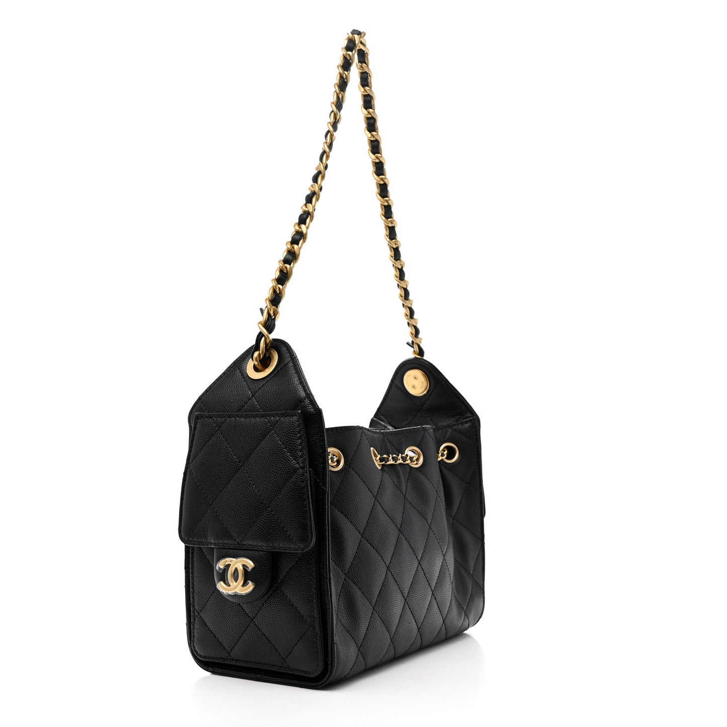 Caviar Quilted Mini Chanel 25 Handbag Black