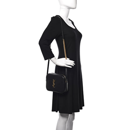 Saint Laurent Grain De Poudre Medium Classic Monogram Camera Bag Black 2 of 9