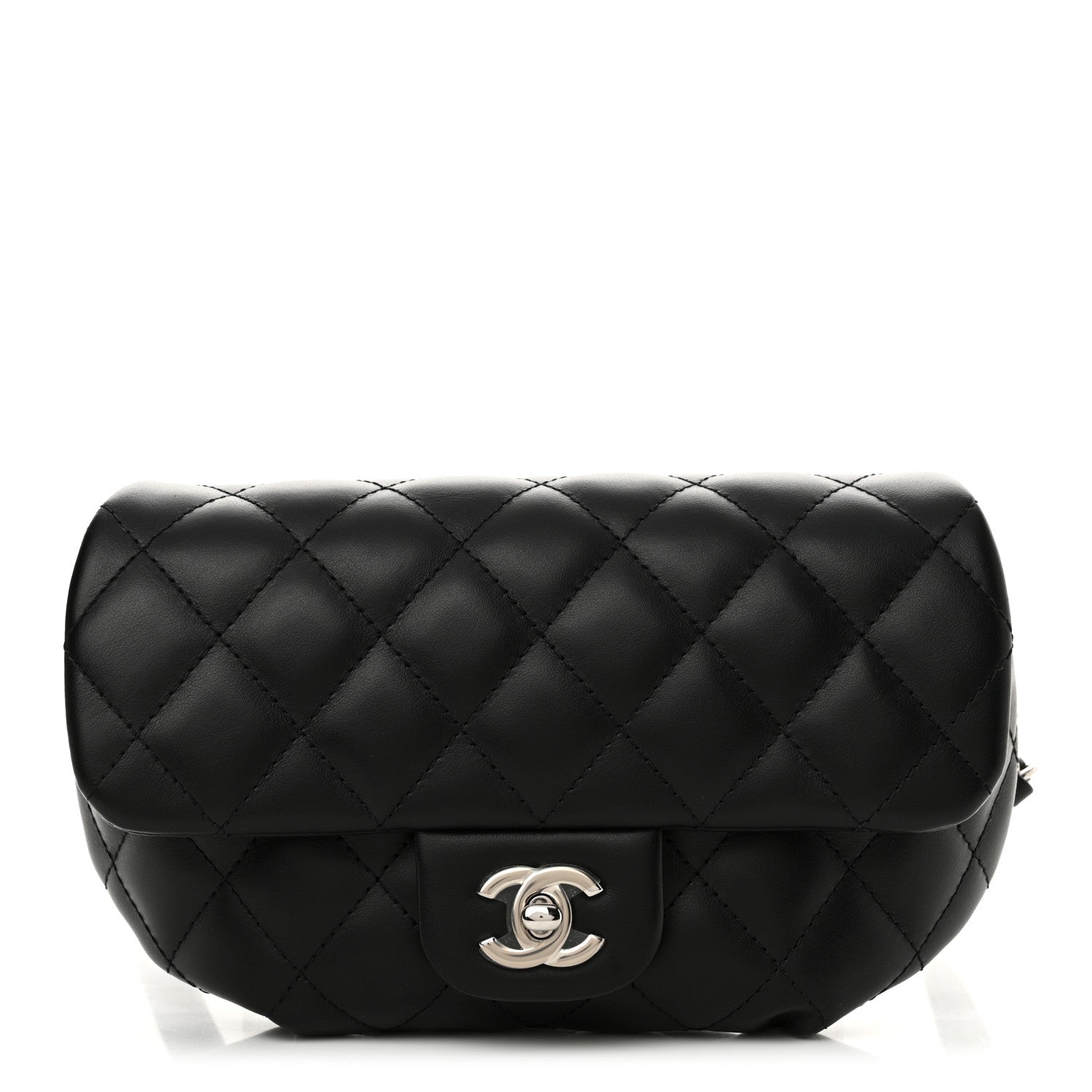 Chanel Calfskin Quilted CC Uniform Flap Belt Bag Black 1 of 11