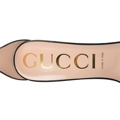 Gucci Nappa Ilse Pleated Bow Sandals 42 Black 7 of 9