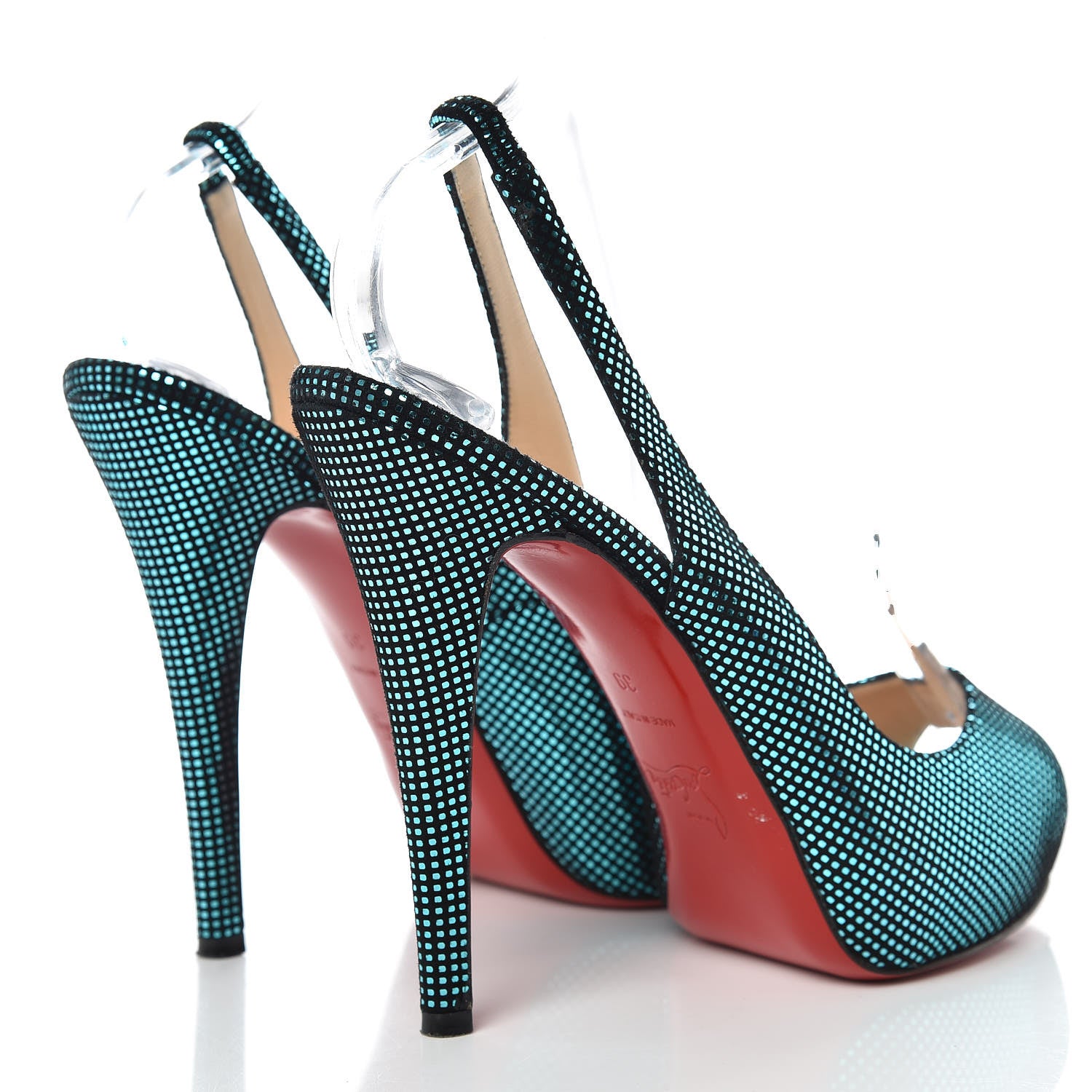 Christian Louboutin Metallic No Prive 120 Pumps 39 Blue 4 of 10