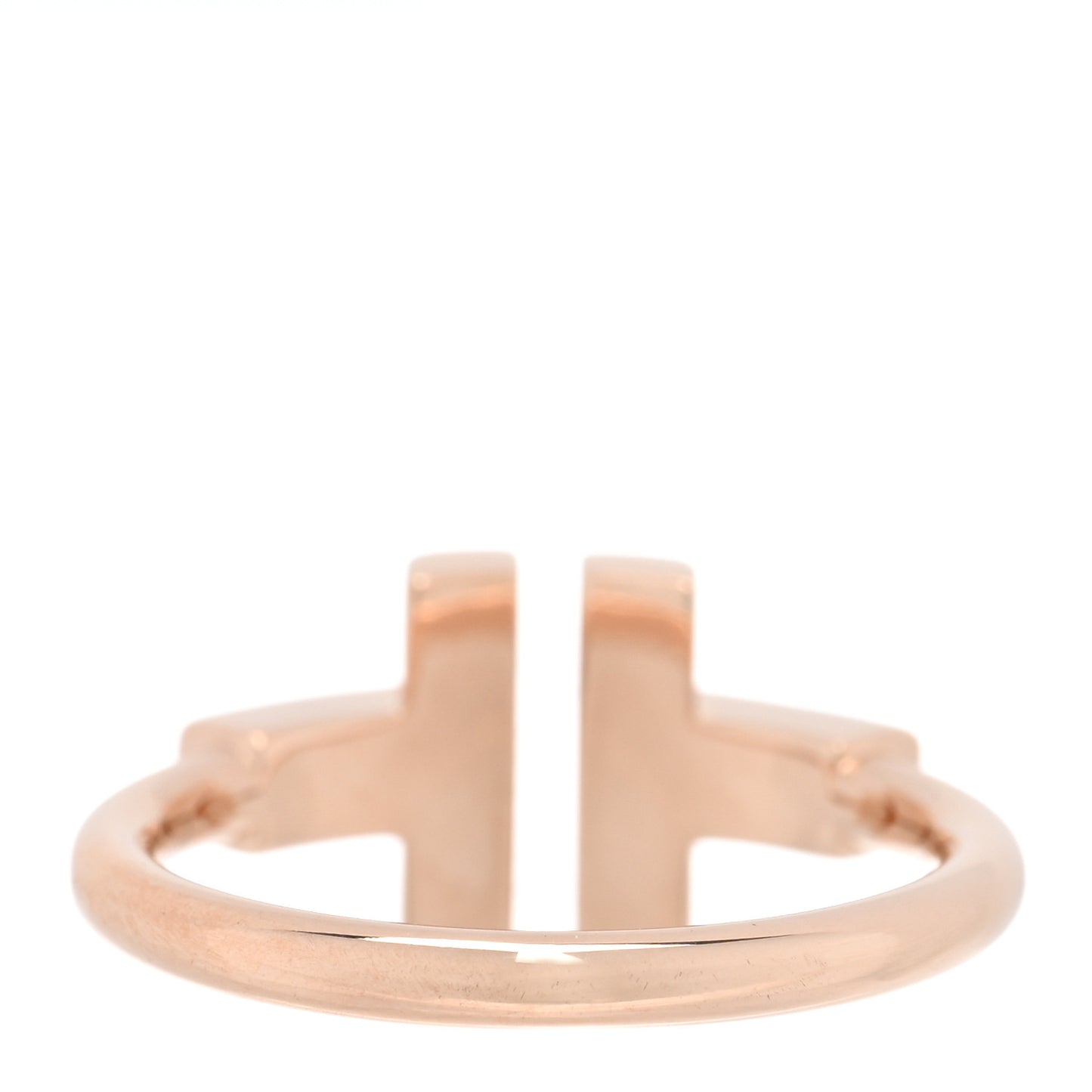 18K Rose Gold Diamond Mother of Pearl T Wire Ring 49 5
