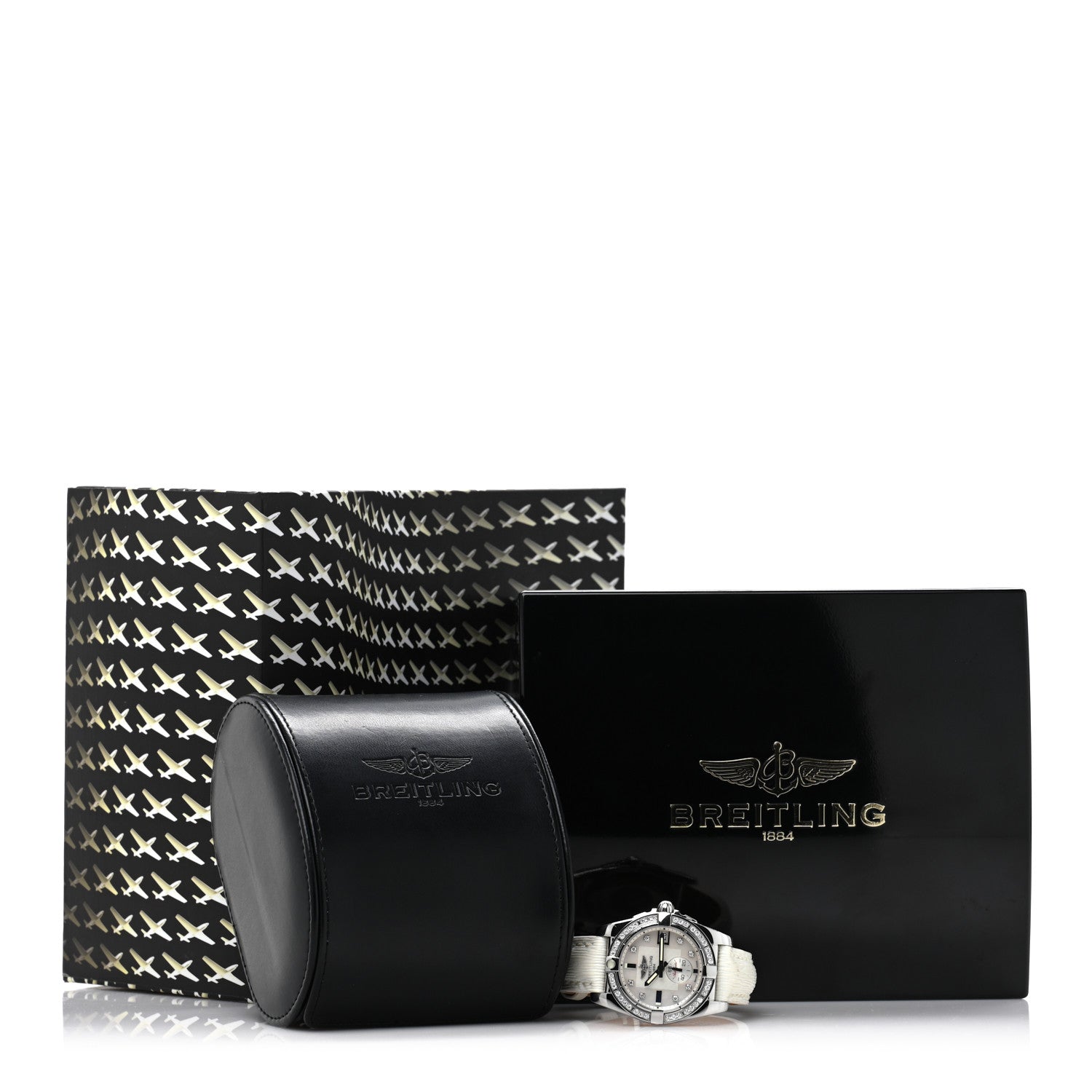Breitling Stainless Steel Calfskin Diamond Mother of Pearl 36mm Galactic Automatic Watch A37330 5 of 5