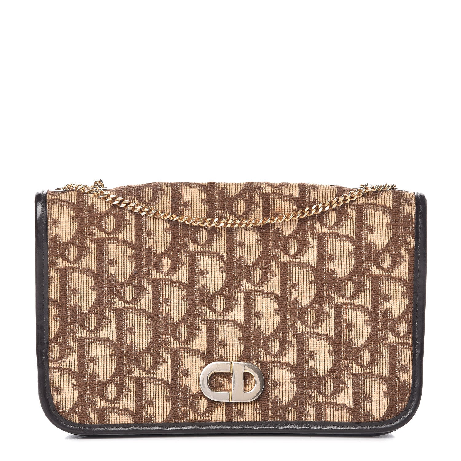 Christian Dior Monogram Chain Flap Brown 1 of 12