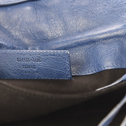 Balenciaga Agneau Classic Hardware Envelope Clutch Bleu Cobalt 9 of 10