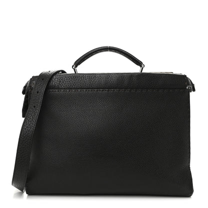 Fendi Calfskin Romano Selleria Large Peekaboo Iconic Fit Satchel Brown Milk Multicolor 1 of 9
