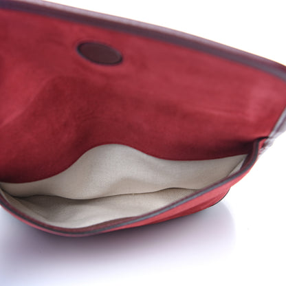Gucci Suede Web Small Neo Vintage Double Flap Messenger Bag Romantic Cherry Chardonnay 11 of 12