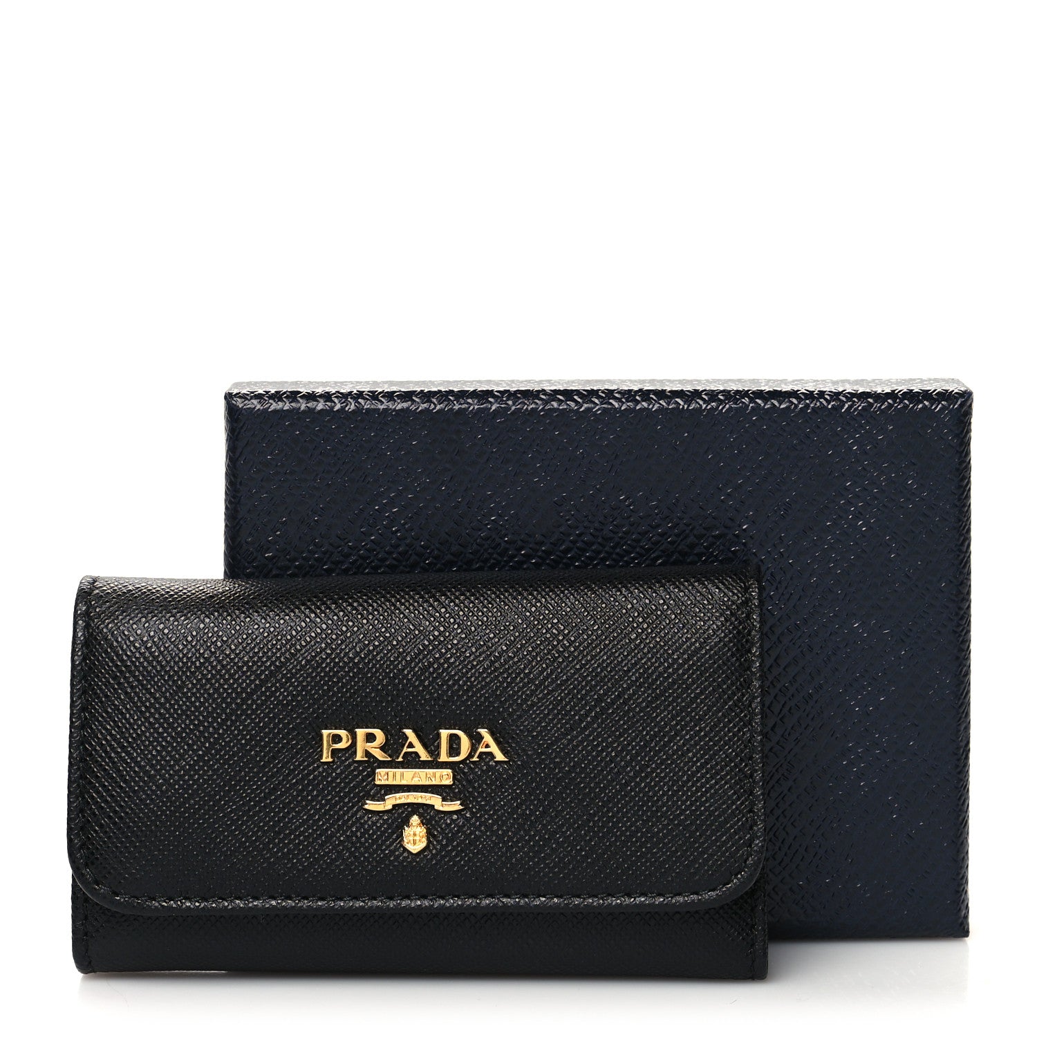 Prada Saffiano Metal 6 Key Holder Nero Black 8 of 8