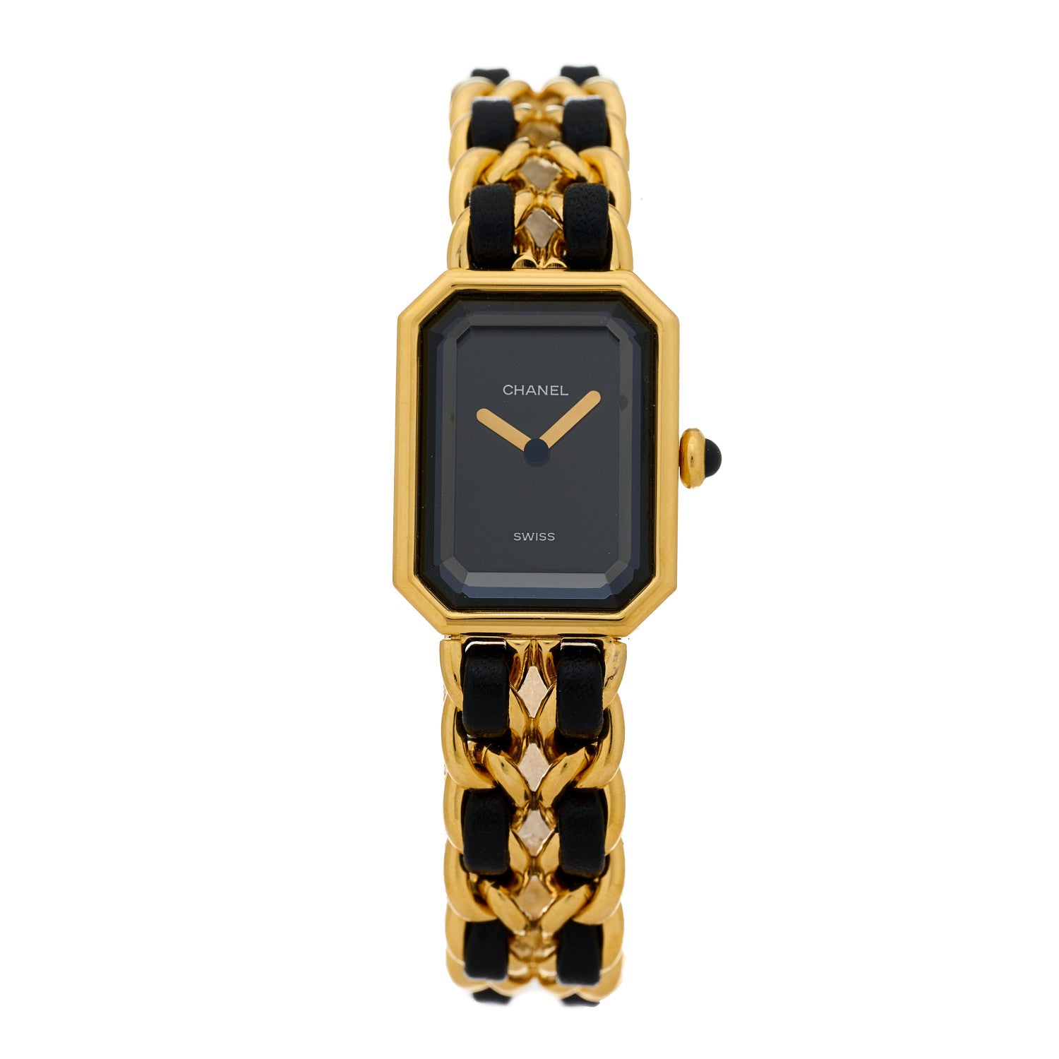 Chanel Stainless Steel Lambskin 20mm Chain Premiere Quartz Watch Gold L 1 of 4