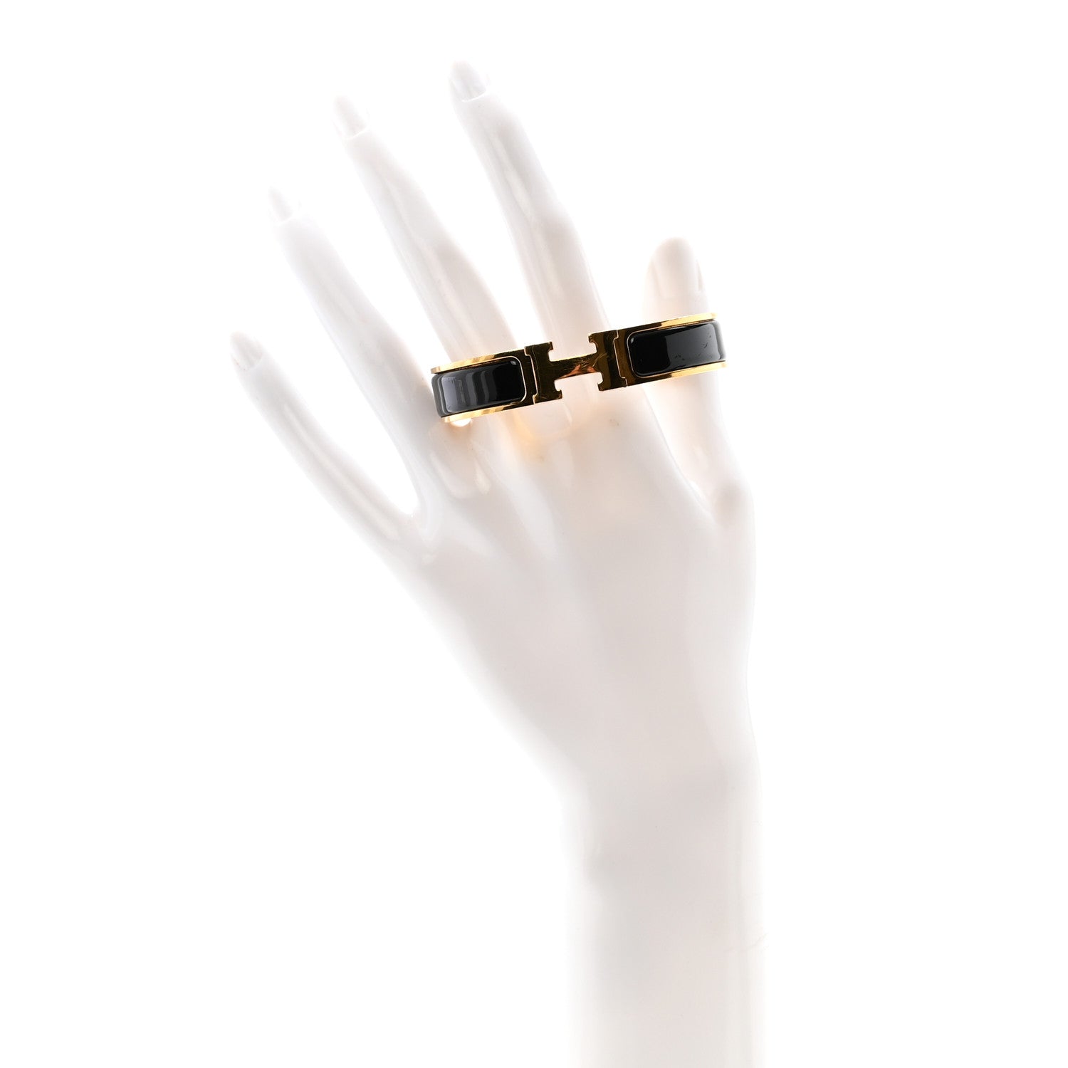 Hermes Enamel Narrow Clic Clac H Bracelet PM Black 2 of 4