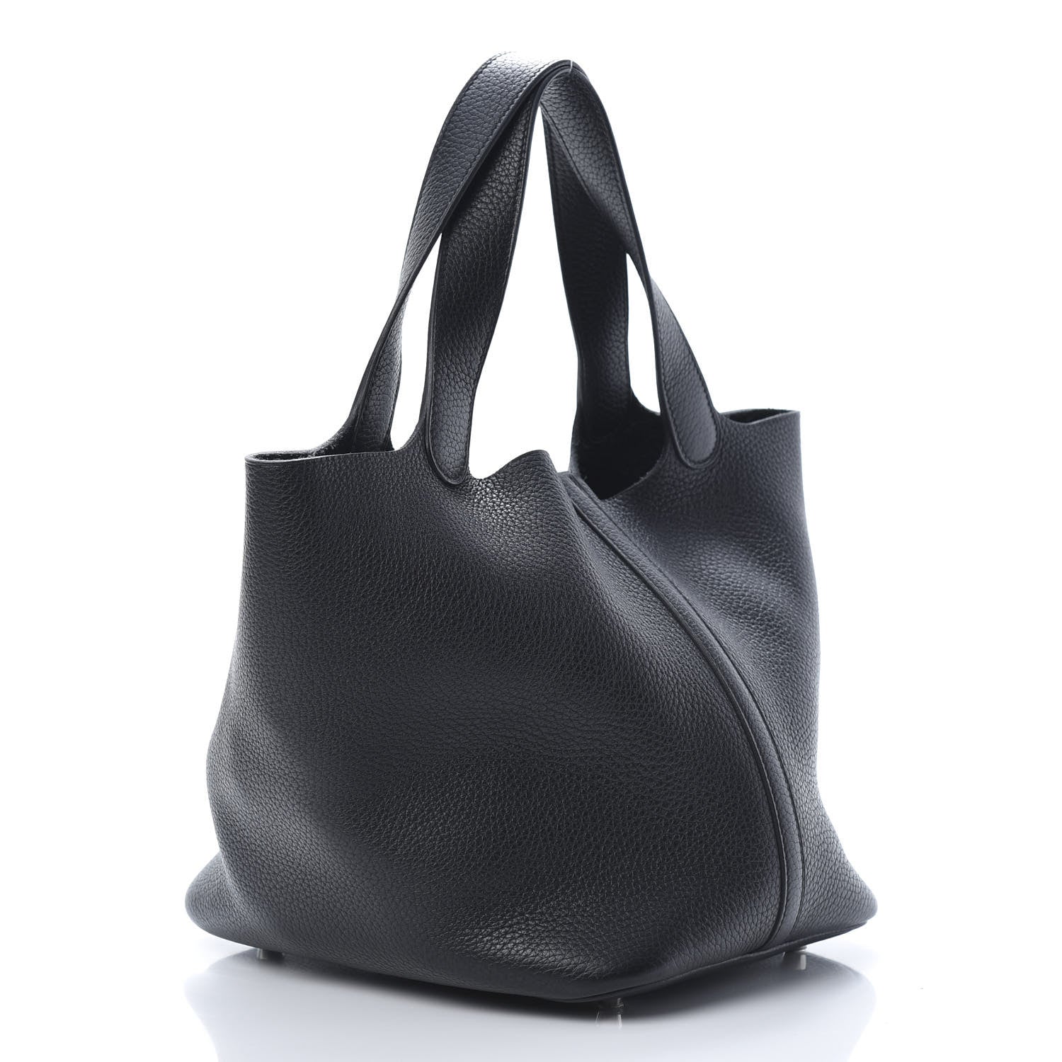 Hermes Taurillon Clemence Picotin Lock 22 MM Black 3 of 13