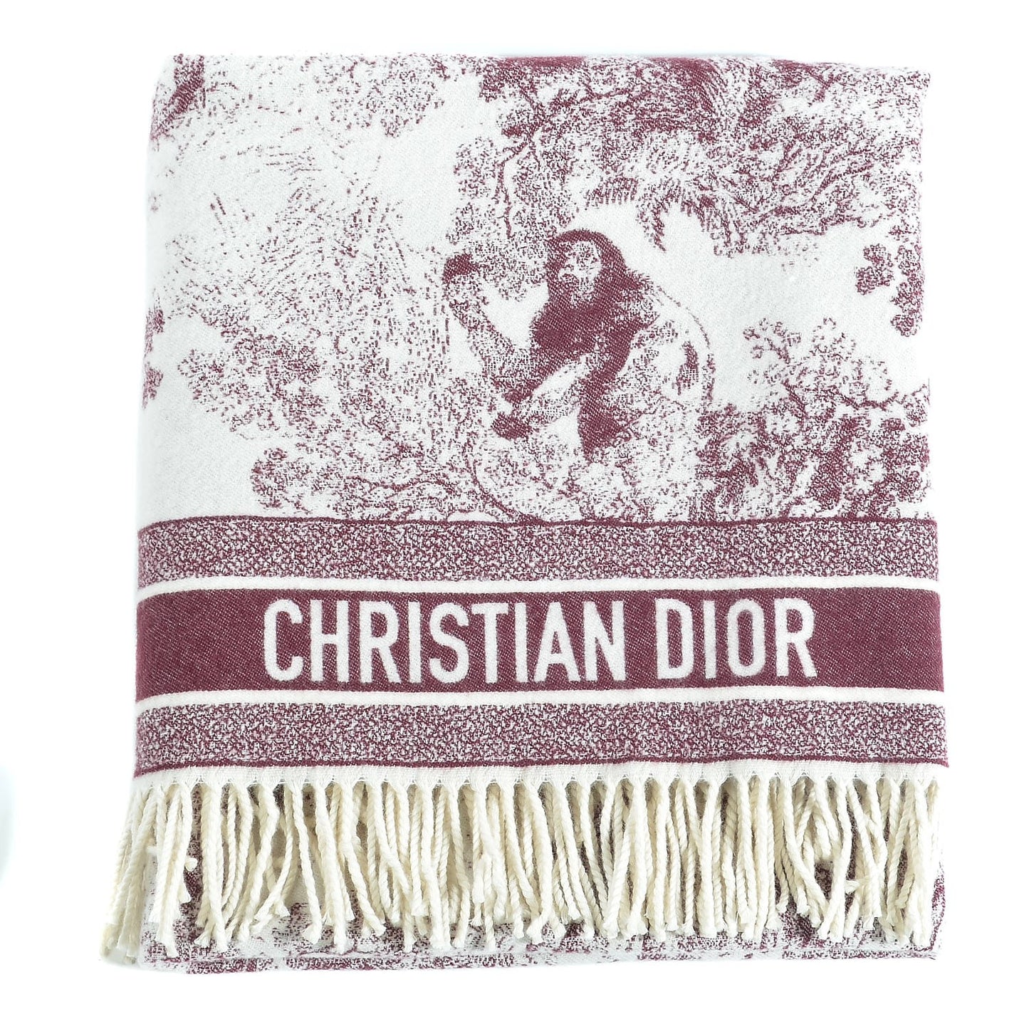 Wool Toile de Jouy Throw